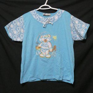 HOSSAM | large | Beaton Baby Beach Bear Short Sleeve Shirt | Has Stains / Spots